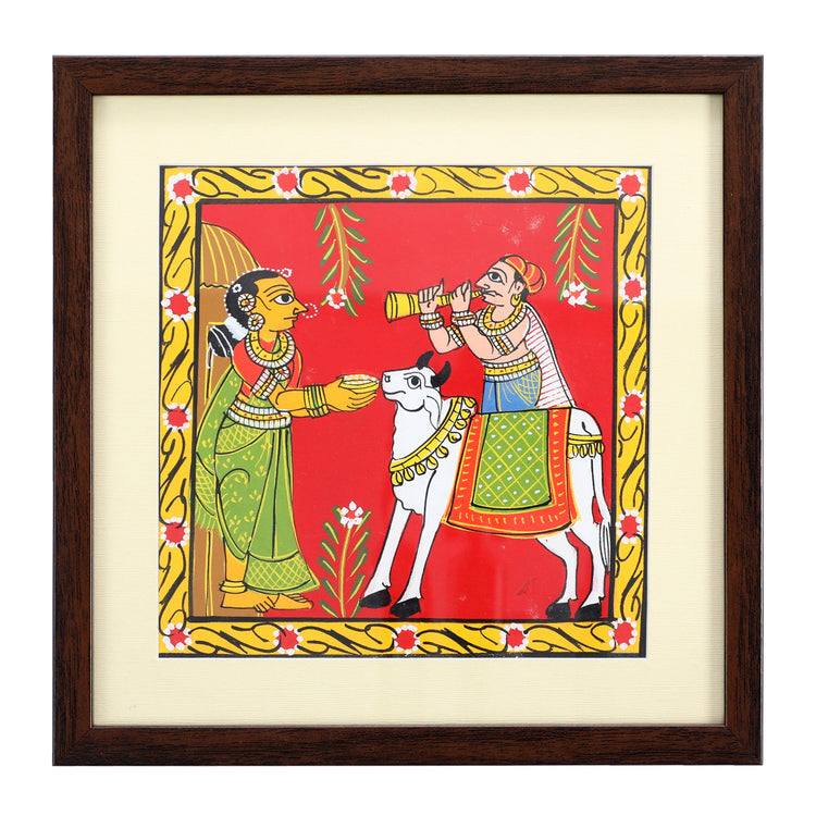 Handpainted Cheriyal Paintings by Dhanalakota Rakesh (13 x 19 in)