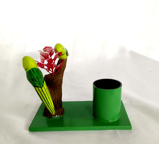 Nirmal Toy Pen Holder W/Parrot